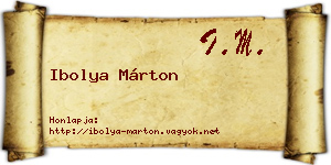 Ibolya Márton névjegykártya