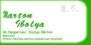 marton ibolya business card